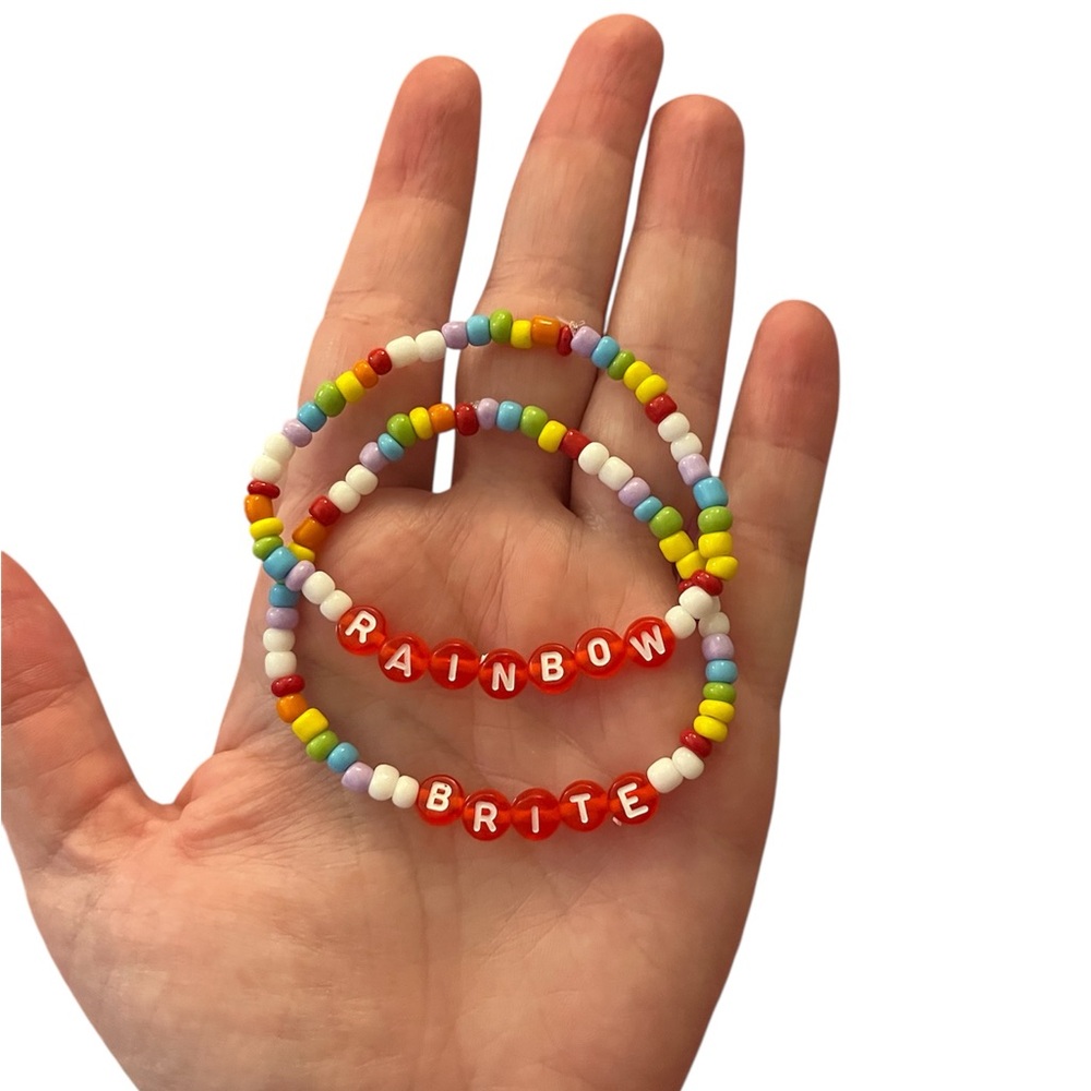 Rainbow Brite Beaded Bracelet Set